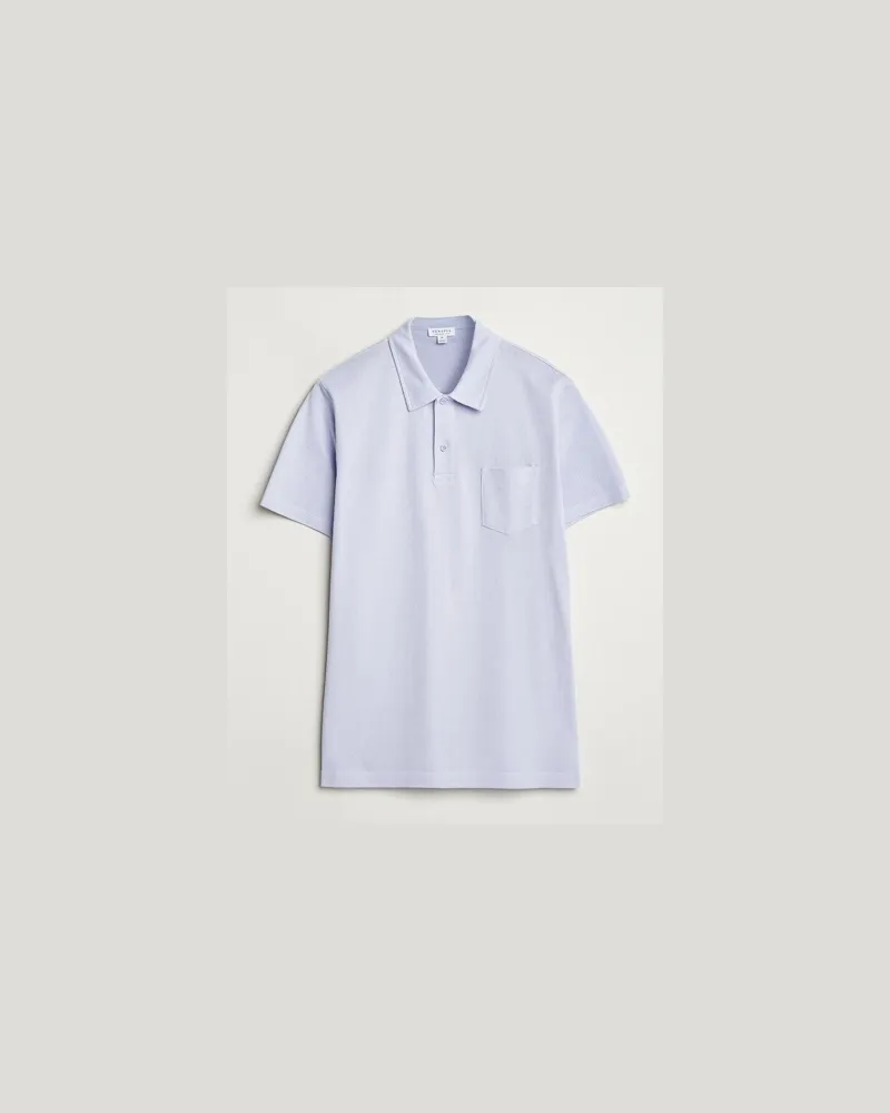Sunspel Riviera Polo Shirt Pale Lilac Lila