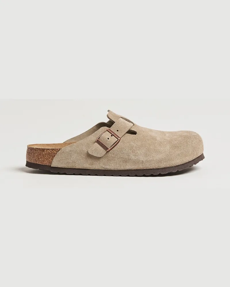 Birkenstock Boston Soft Footbed Taupe Suede Beige