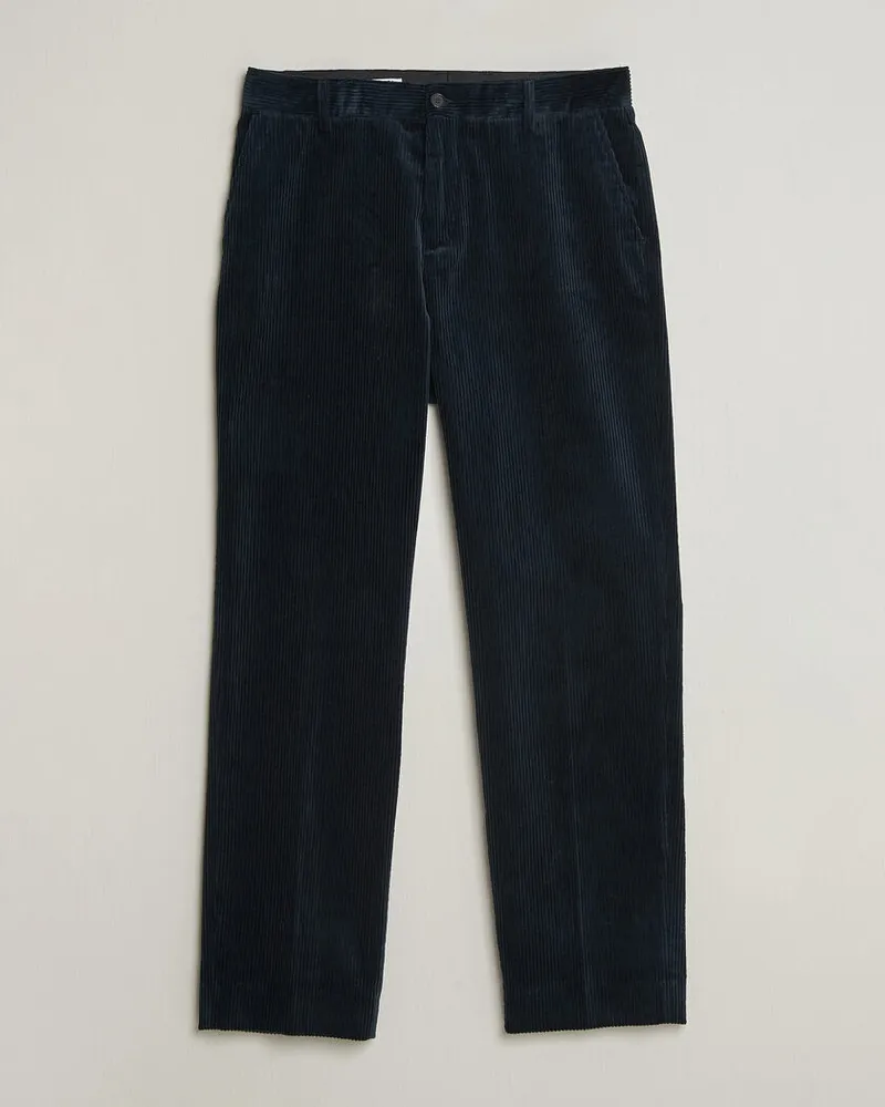Filippa K Julian Corduroy Chino Trousers Dark Navy Blau