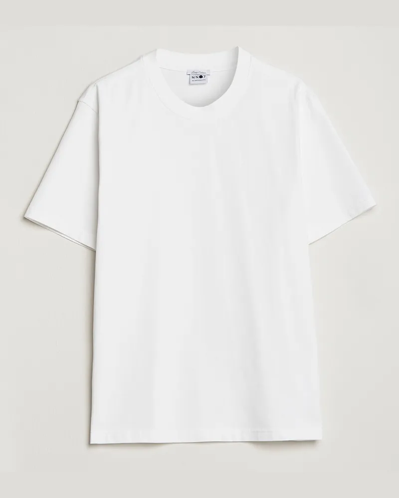 NN 07 Adam Pima Crew Neck T-Shirt White Weiß