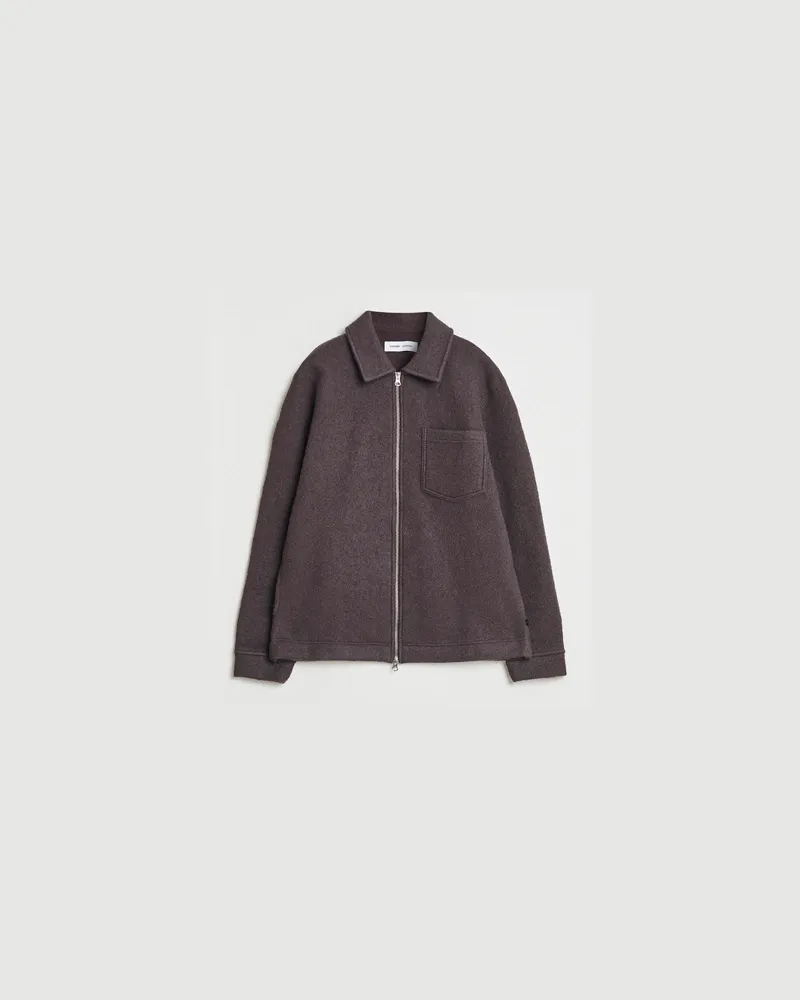 Samsøe & Samsøe Hannes Boiled Wool Full Zip Turkish Coffee Braun