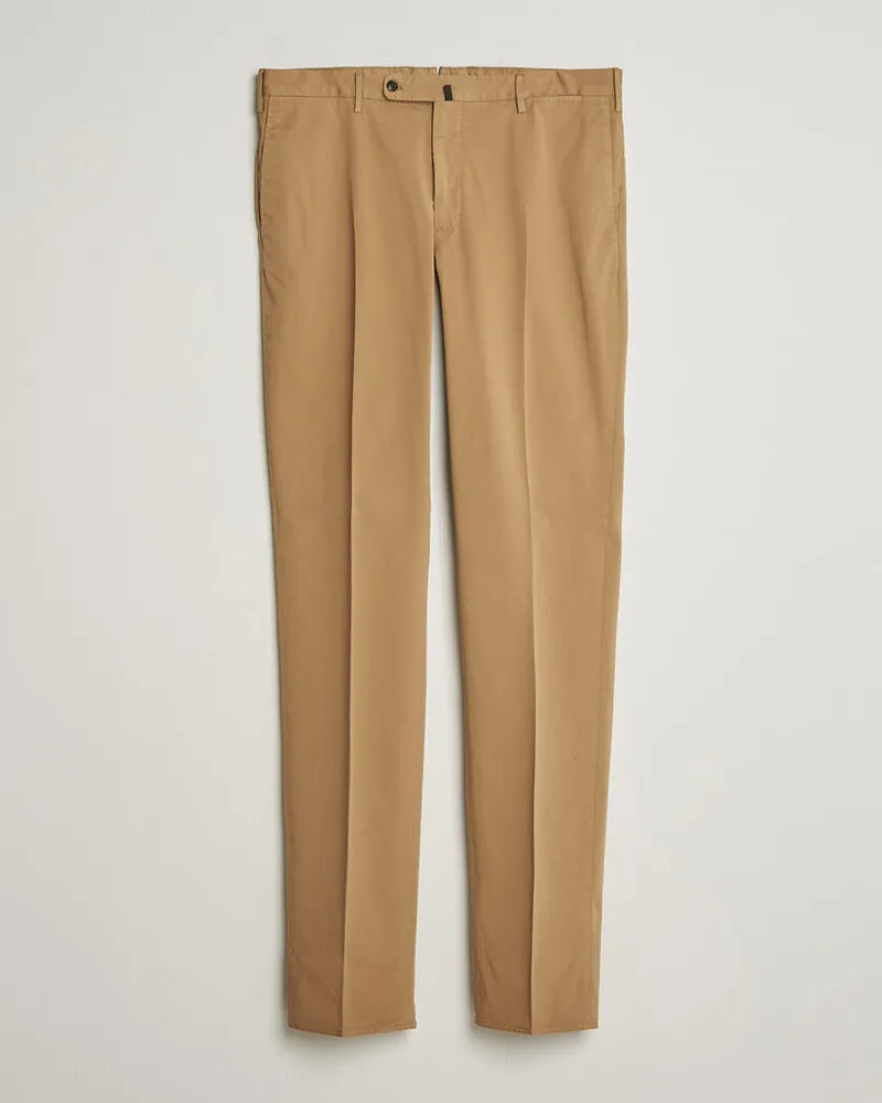 Incotex Regular Fit Comfort Chinos Khaki Braun