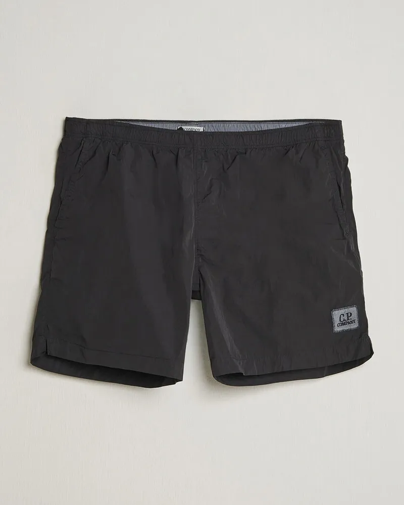 C.P. Company Eco Chrome Logo Swimshorts Black Schwarz