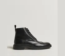 Calev Leather Brogue Boot Black