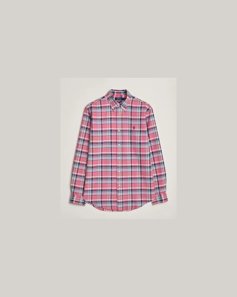 Ralph Lauren Polo Ralph Lauren Custom Fit Oxford Checked Shirt Pi Rosa