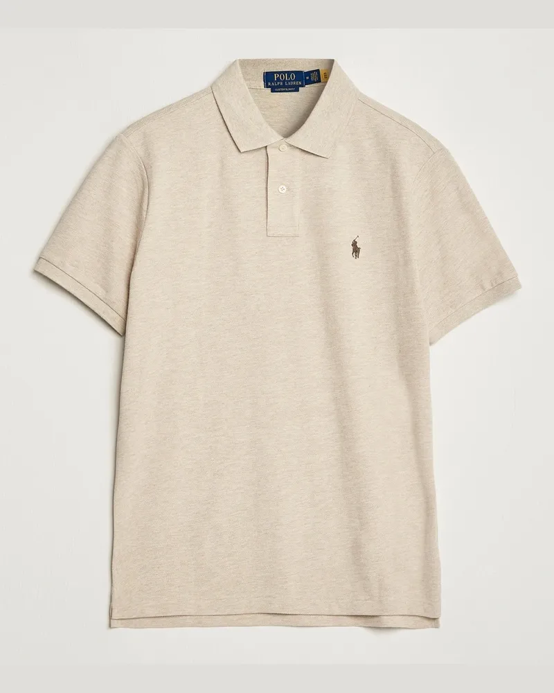 Ralph Lauren Custom Slim Fit Polo Expedition Dune Heather Beige