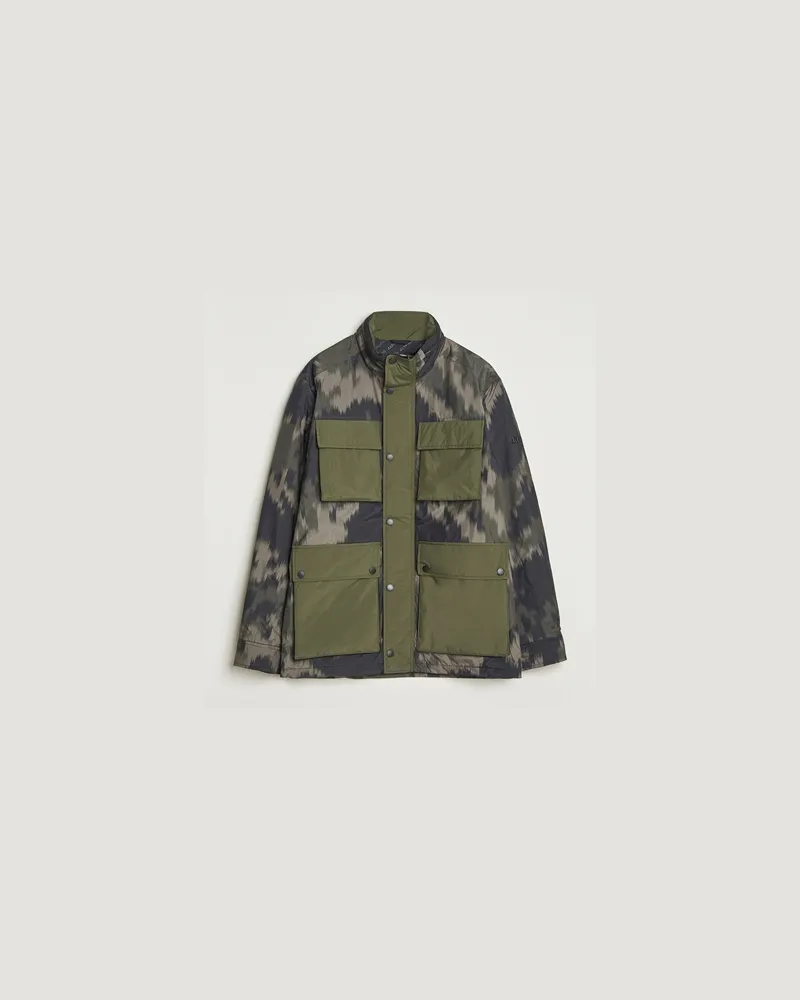 J.Lindeberg Aiden 2L Padded Printed Field Jacket Wrap Forest Grün