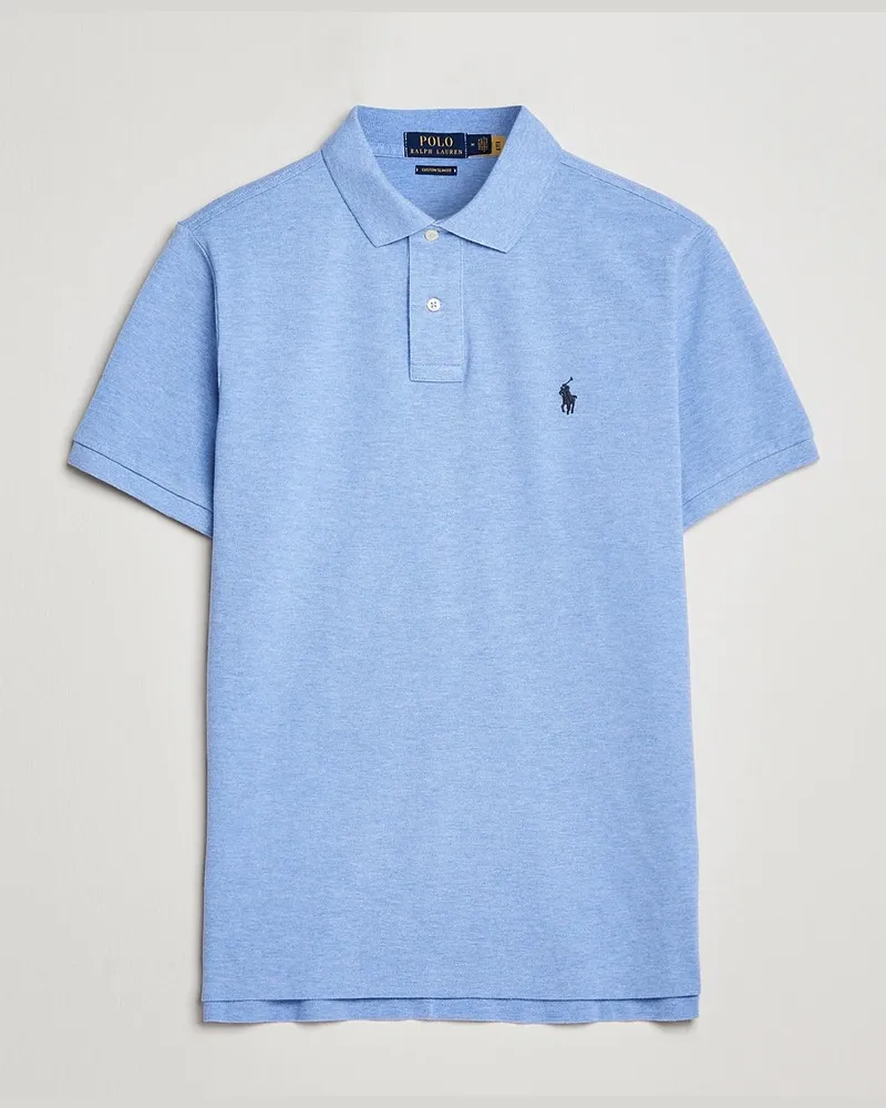 Ralph Lauren Custom Slim Fit Polo Isle Heather Blau