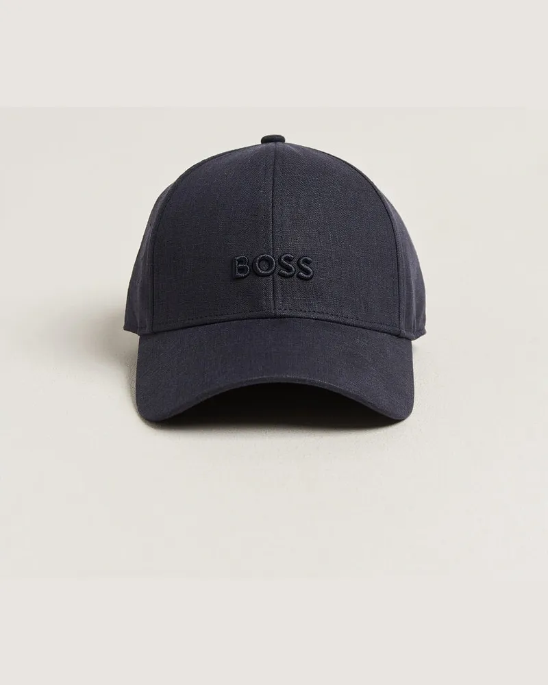 HUGO BOSS Zed Linen Cap Dark Blue Blau