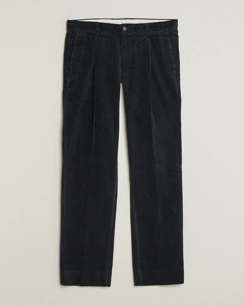 Gant Corduroy Trousers Evening Blue Blau