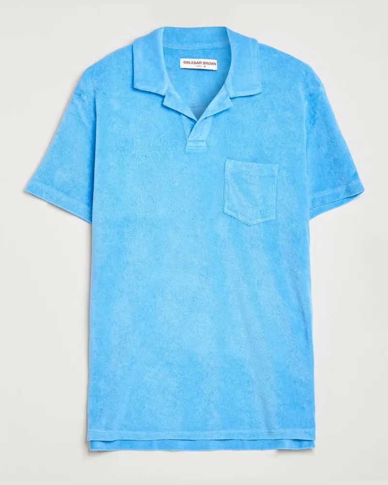 Orlebar Brown Terry Polo Riviera Blau