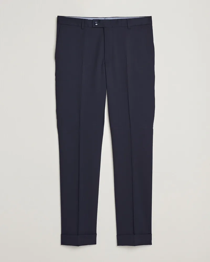 Morris Prestige Wool Suit Trousers Navy Blau