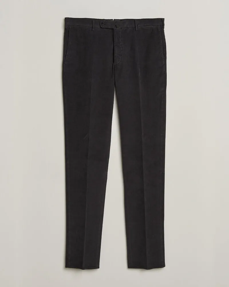 Incotex Regular Fit Baby Corduroy Trousers Dark Grey Grau