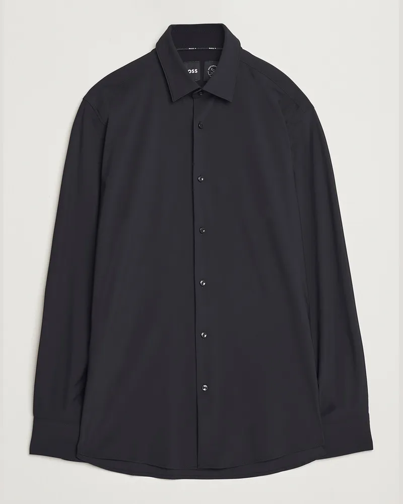 HUGO BOSS Hank 4-Way Stretch Shirt Black Schwarz