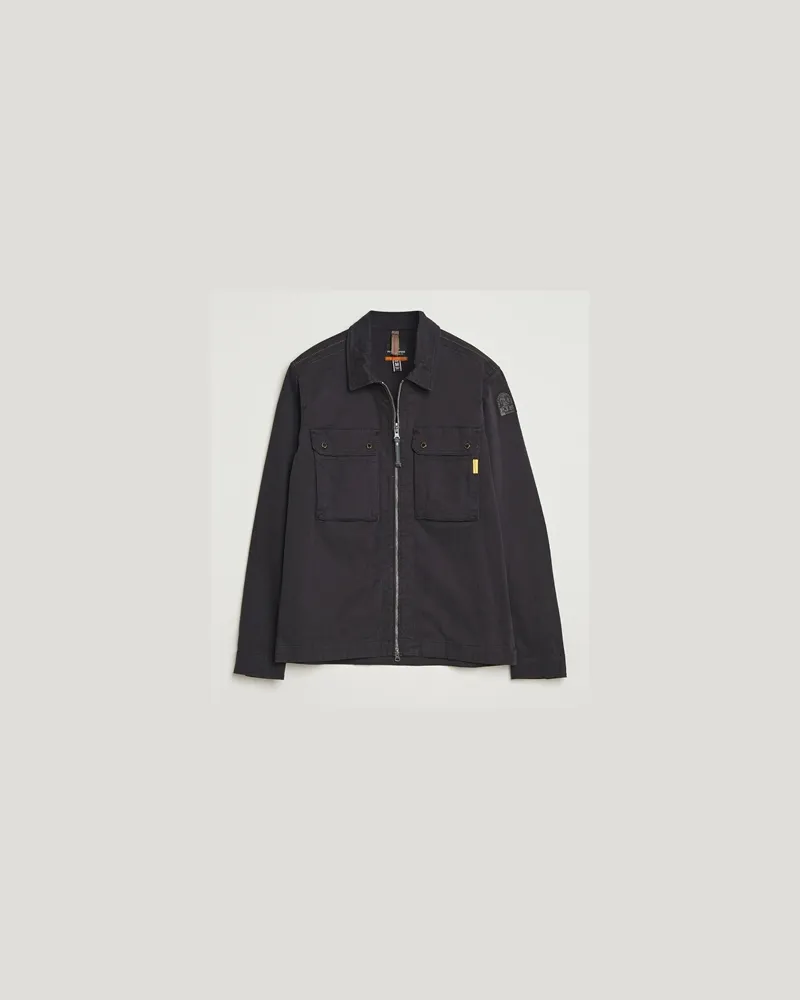Parajumpers Tel Garment Dyed Claimer Shirt Jacket Black Schwarz