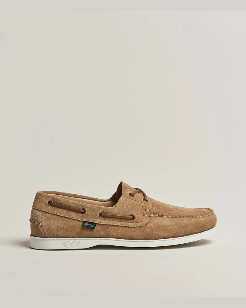Paraboot Barth Boat Shoe Beige Suede Beige