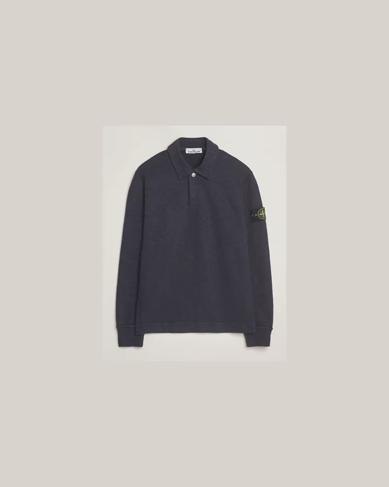 Stone Island Vanisé Brushed Heavy Cotton Polo Ink Blau