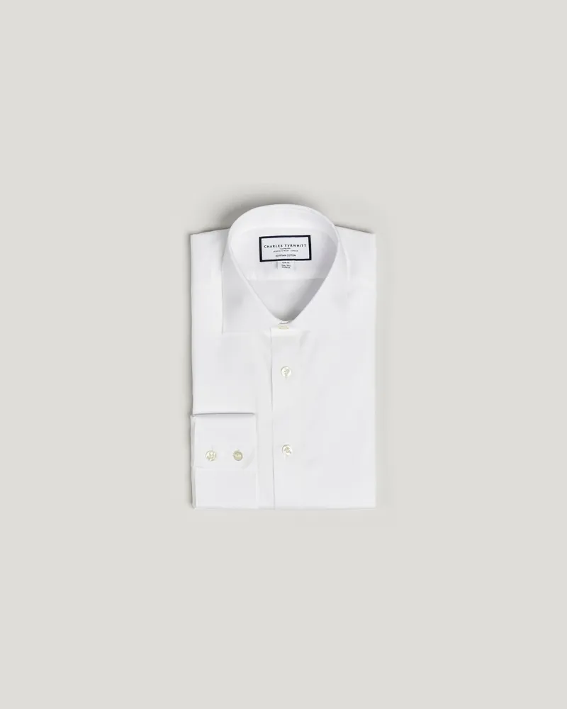 Charles Tyrwhitt Egyptian Cotton Twill Shirt White Weiß