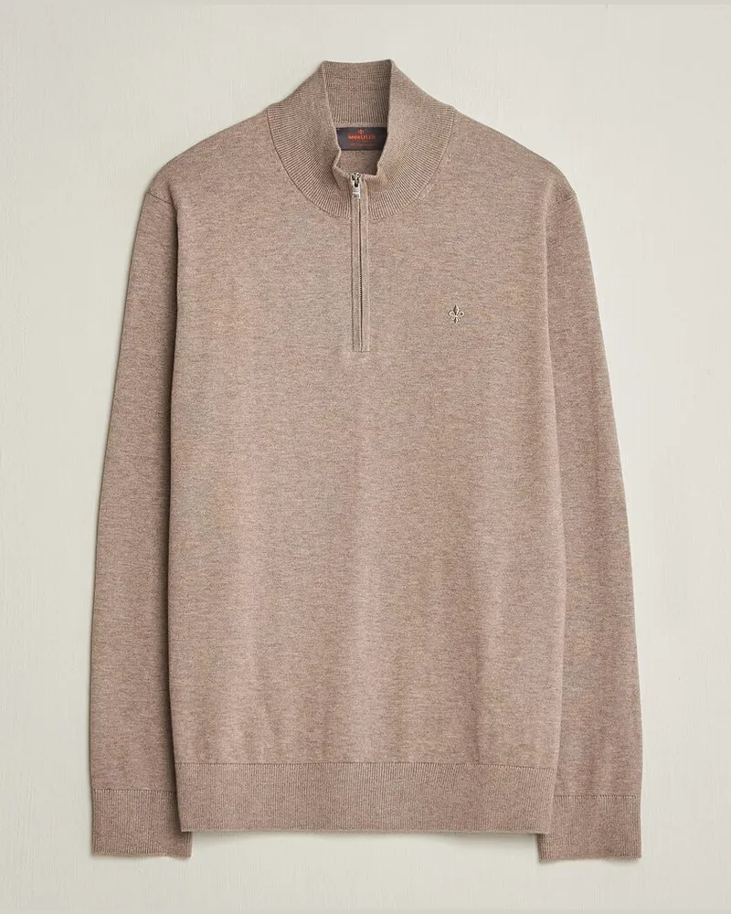 Morris Riley Half-Zip Brown Braun