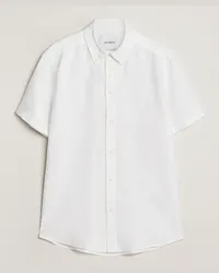 LES DEUX Kris Kurzarm Leinen Shirt White Weiß