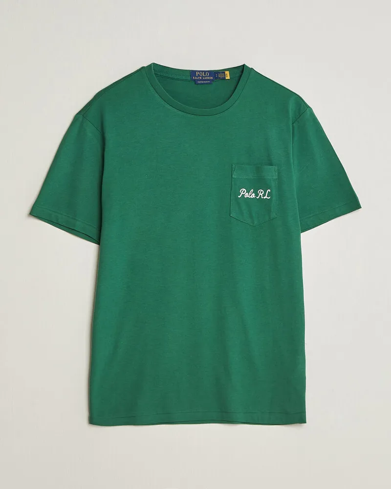 Ralph Lauren Custom Slit Fit Bear T-Shirt Verano Green Grün