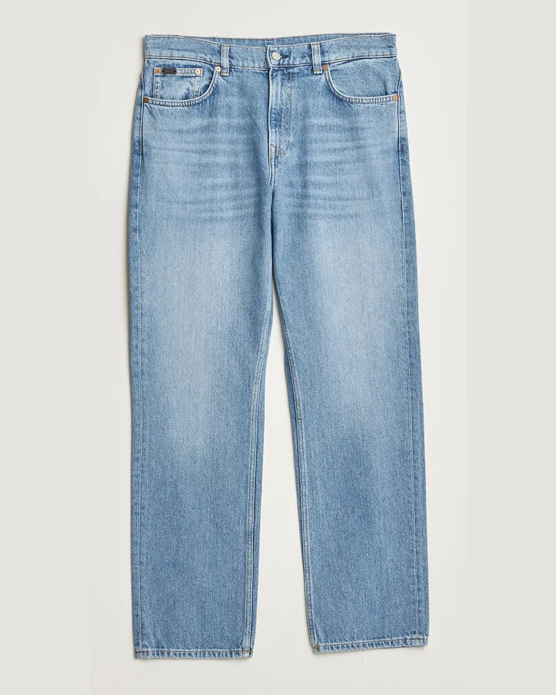 Gant Straight Fit Jeans Semi Light Blue Worn In Blau