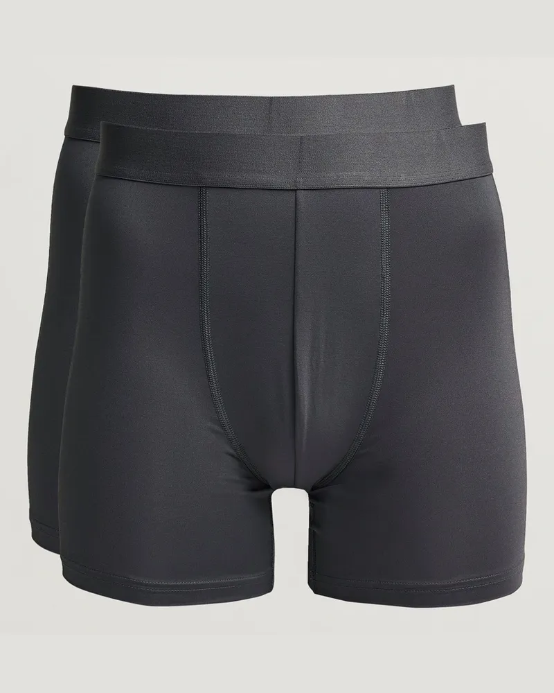 Bread & Boxers 2-Pack Active Boxer Brief Iron Grey Grau