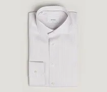 Slim Fit Fine Twill Striped Shirt Orange