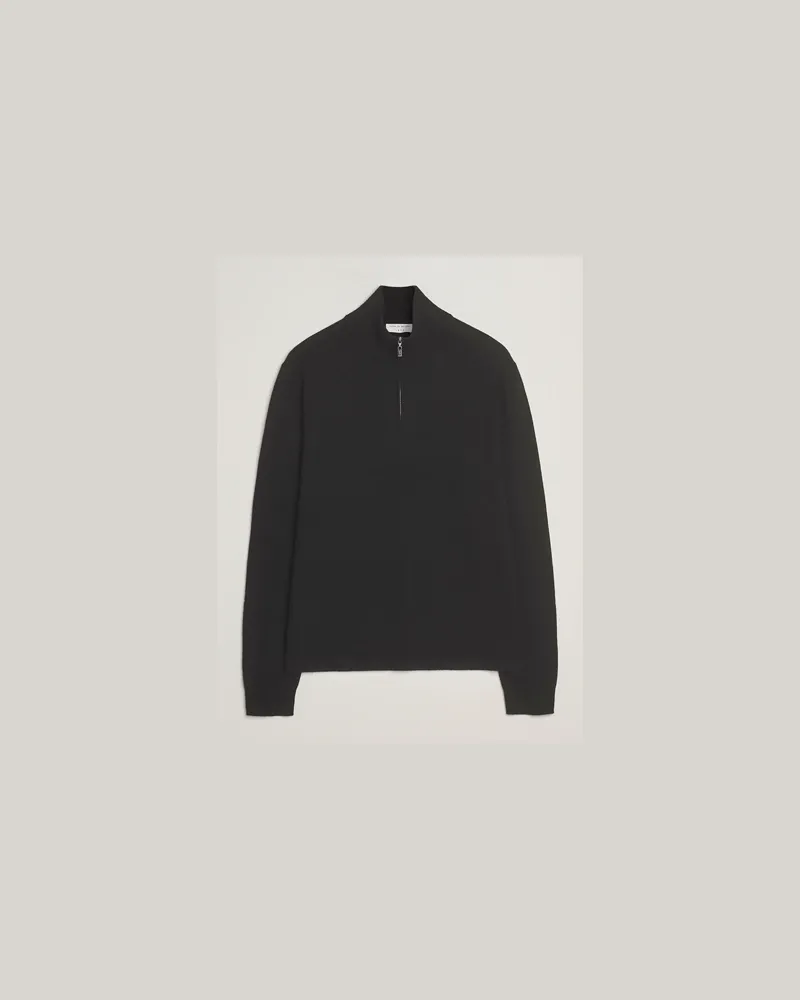 Tiger of Sweden Travis Wool/Cashmere Half Zip Black Schwarz