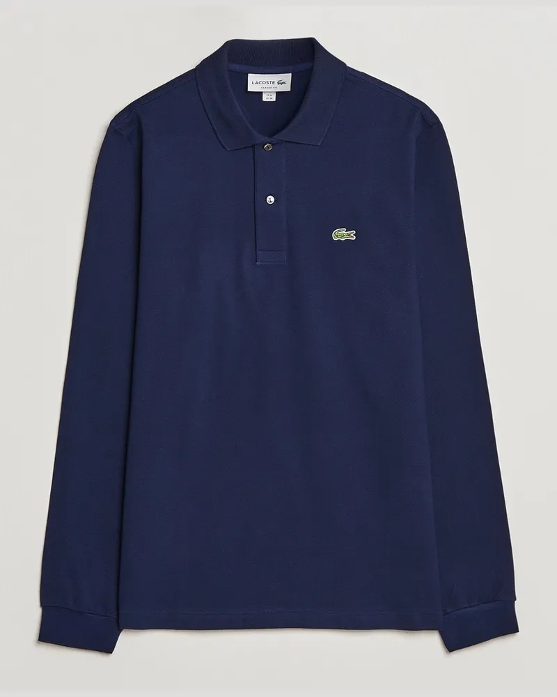 Lacoste Original Long Sleeve Polo Piké Navy Blue Blau