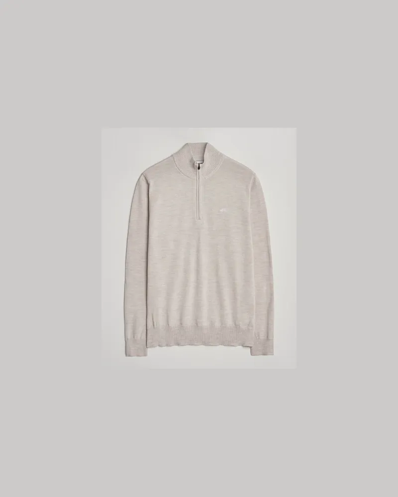 J.Lindeberg Kiyan Merino Half Zip Moonbeam Melange Beige