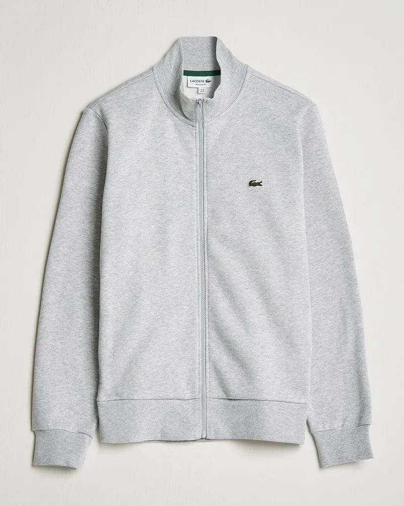 Lacoste Full Zip Sweater Silver Chine Grau