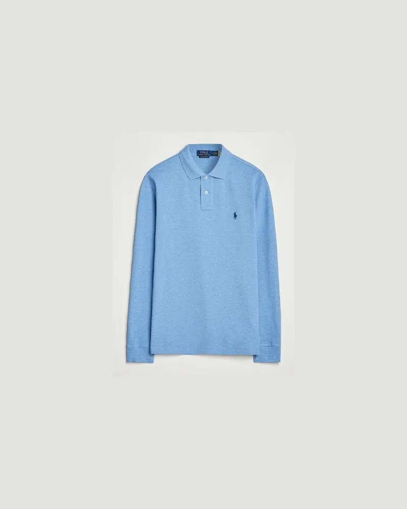 Ralph Lauren Custom Slim Fit Long Sleeve Polo Soft Royal Heather 