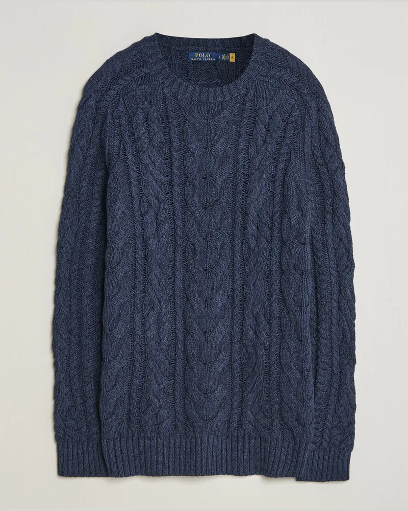 Ralph Lauren Cotton Marl Pullover Navy Combo Blau