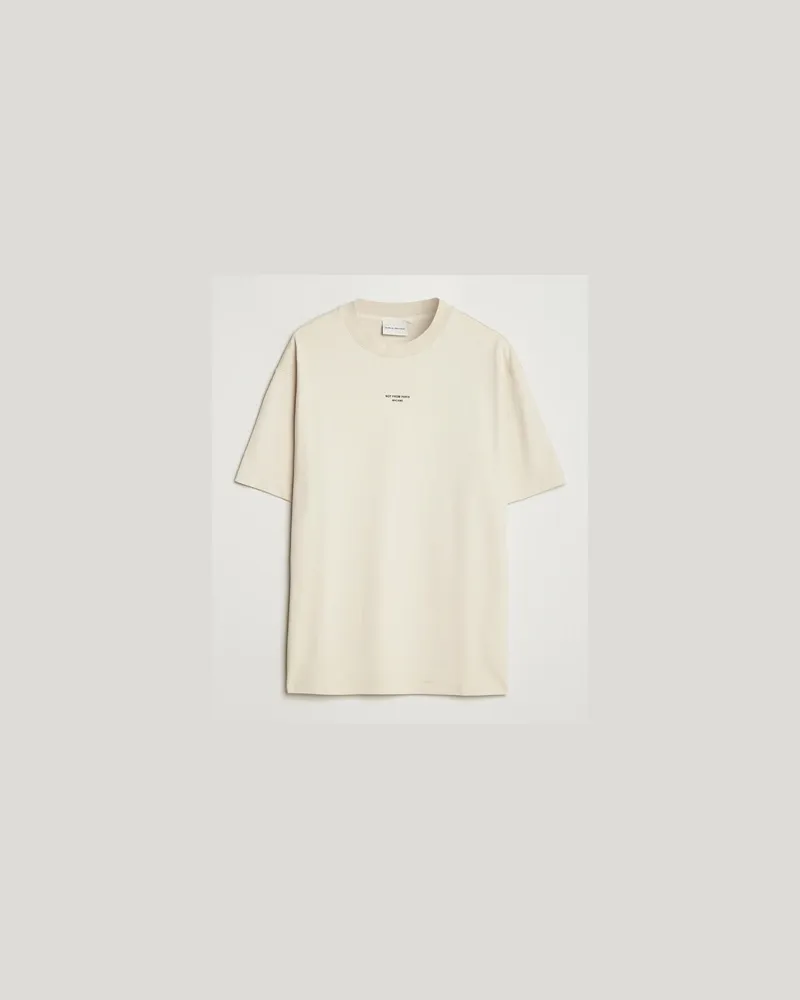 Drôle de Monsieur Classic Slogan T-Shirt Mastic Beige
