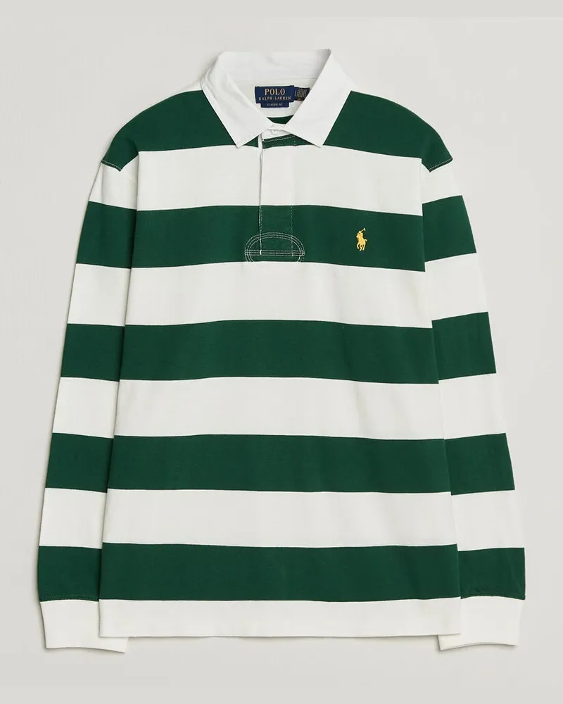 Ralph Lauren Striped Jersey Rugger Cream/Forest Mehrfarbig