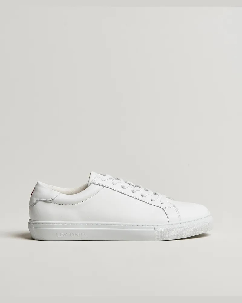 LES DEUX Theodor Leather Sneakers White Weiß