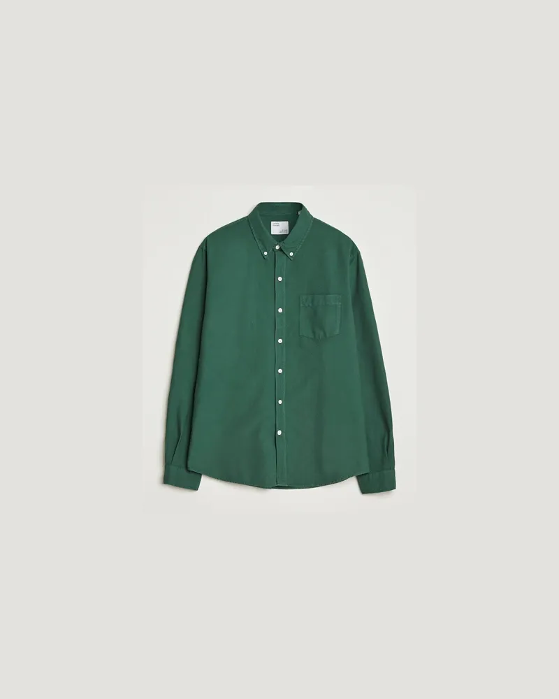 COLORFUL STANDARD Classic Organic Oxford Button Down Shirt Emerald Gre Grün