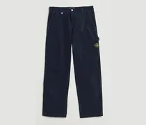 Cotton Moleskin Trousers Navy