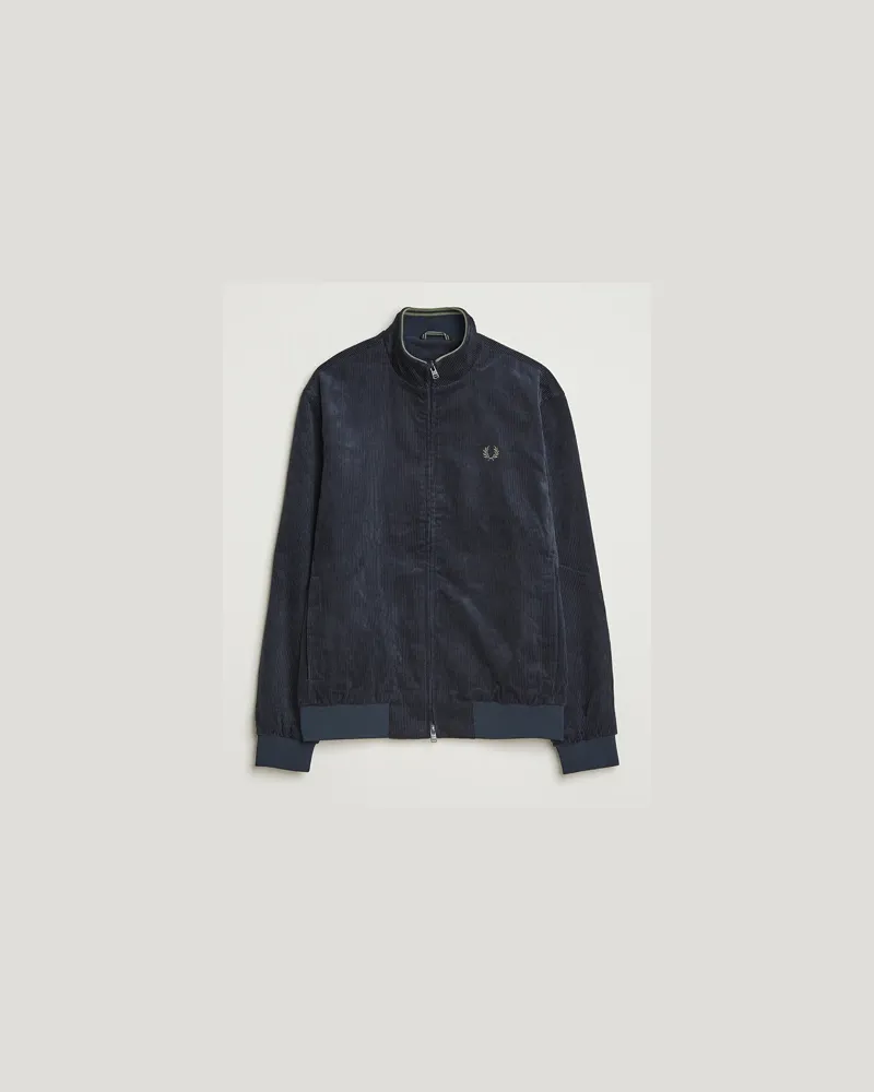 Fred Perry Brentham Corduroy Jacket Navy Blau