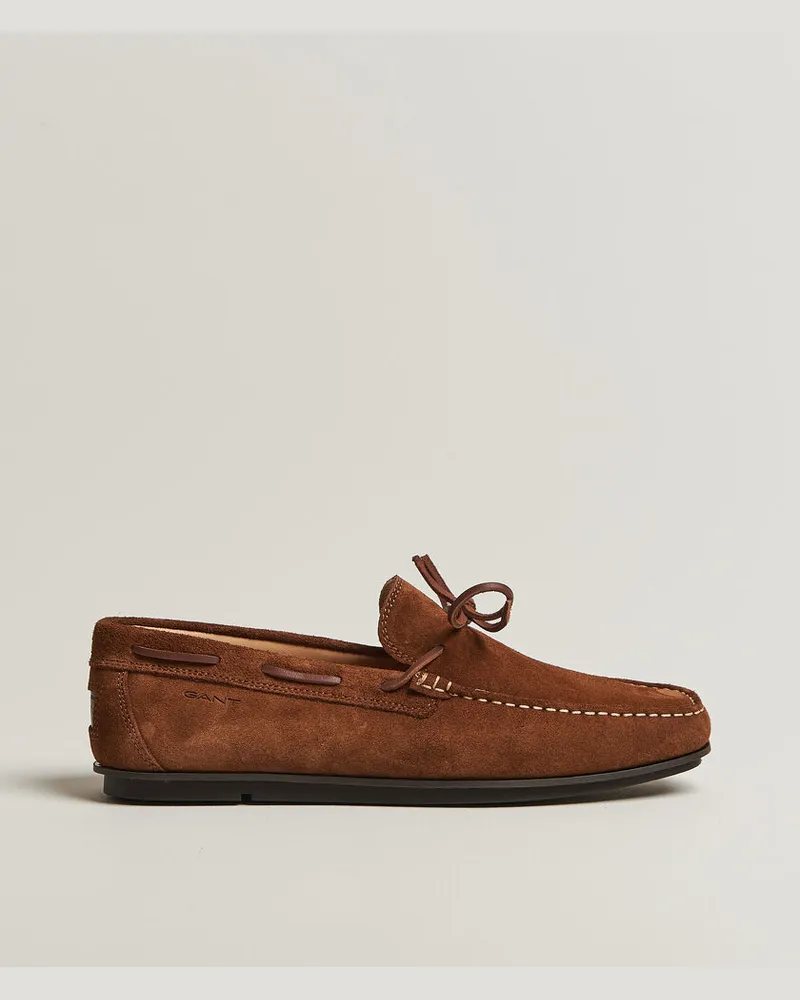 Gant Wilmon Laced Suede Car Shoe Cognac Braun