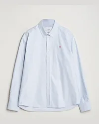 LES DEUX Konrad Contrast Oxford Shirt Light Blue/White Blau