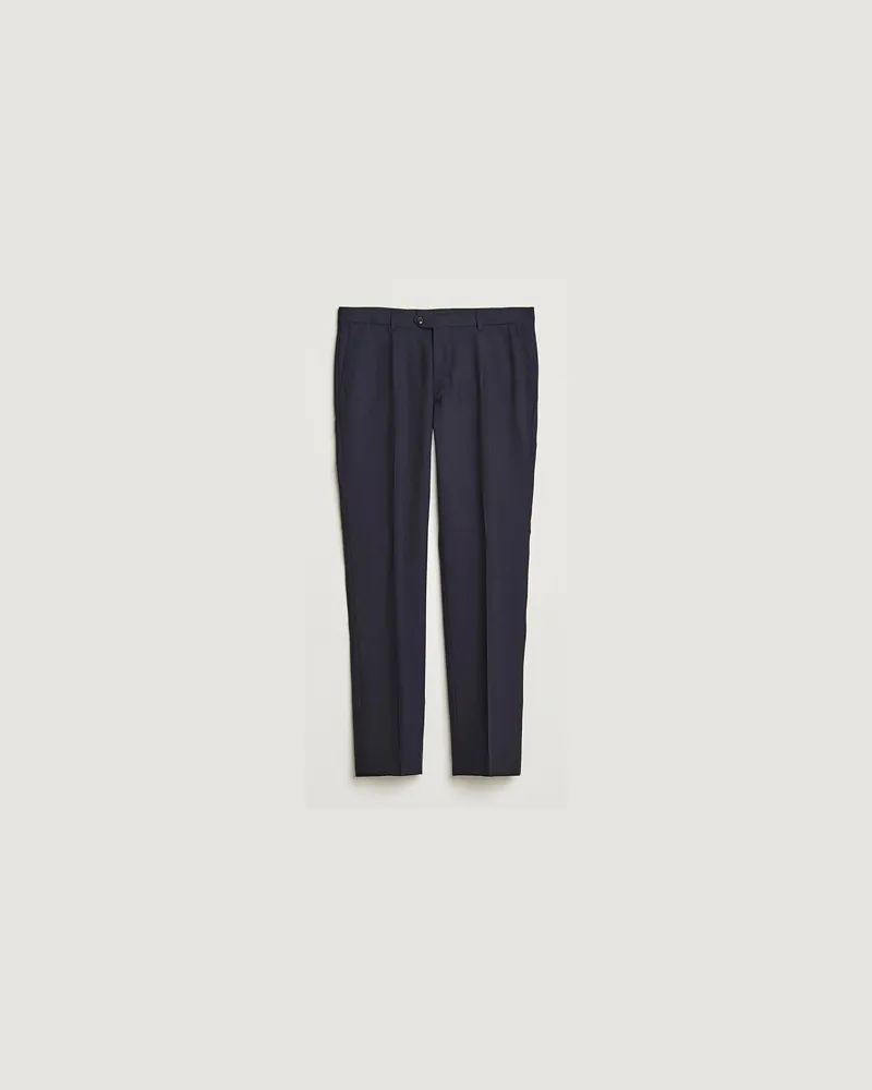 Oscar Jacobson Denz Wool Trousers Navy Blau