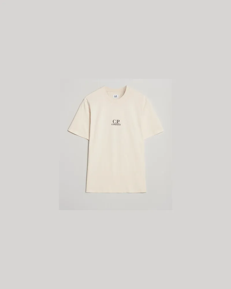 C.P. Company Jersey Back Logo T-Shirt Cream Beige
