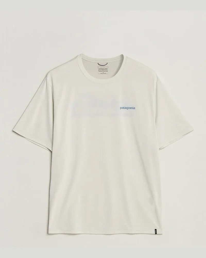 Patagonia Cap Cool Daily Logo T-Shirt Dyno White Weiß