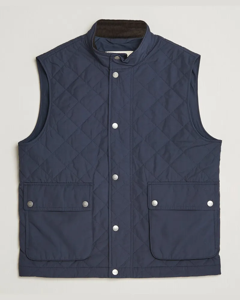 Gant Classic Quilted Vest Evening Blue Blau