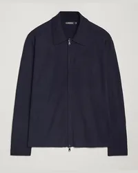 J.Lindeberg Kaleb Merino Zip Cardigan Navy Blau