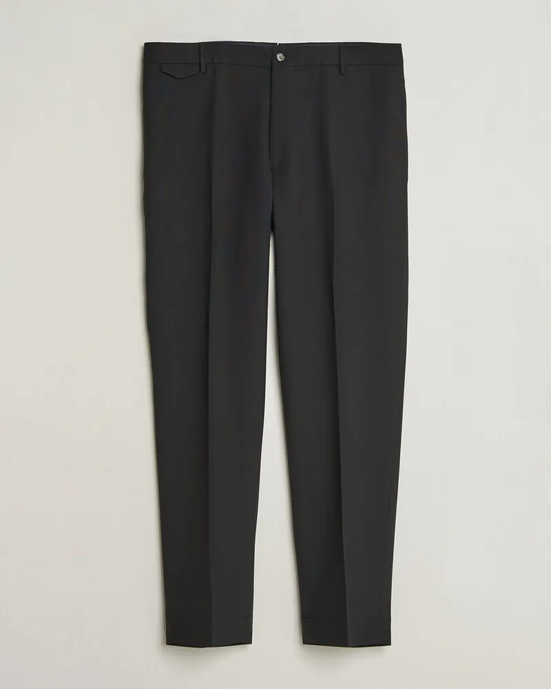Biagio Santaniello Wool Trousers Black Schwarz