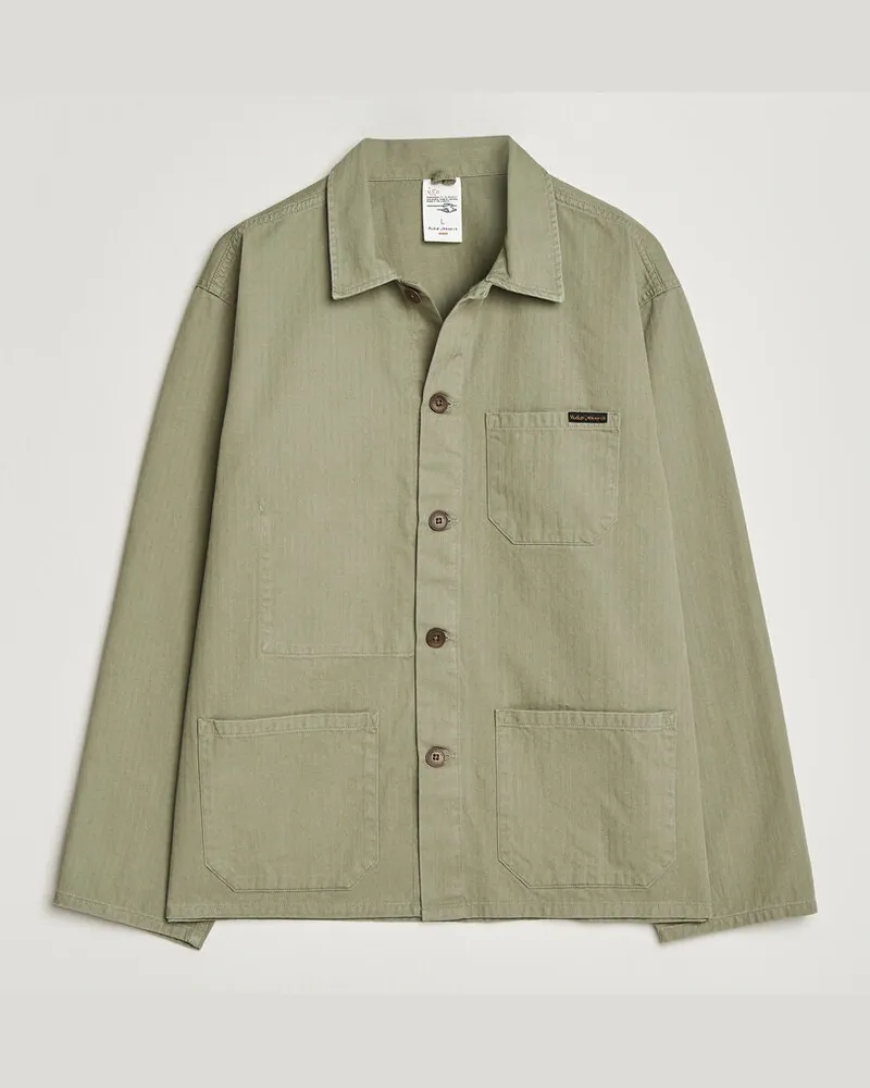 Nudie Jeans Buddy Chore Jacket Pale Green Grün