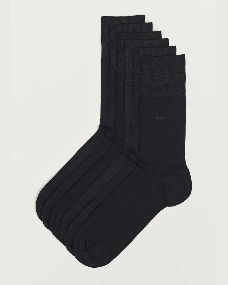 CDLP 6-Pack Cotton Socks Black Schwarz